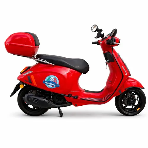 Vespa 125cc Sprint, 2024 model, with trunk.