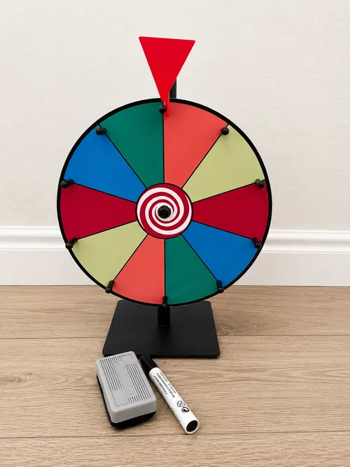 Tabletop Prize Wheel w/ Dry Erase Board