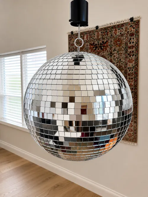 Mirrored Disco Ball with Motor