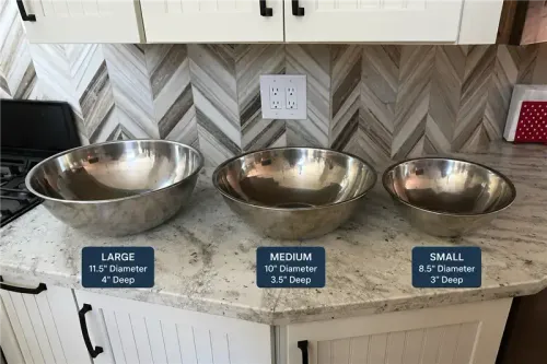 Stainless Steel Serving Bowl Set (3 Sizes)