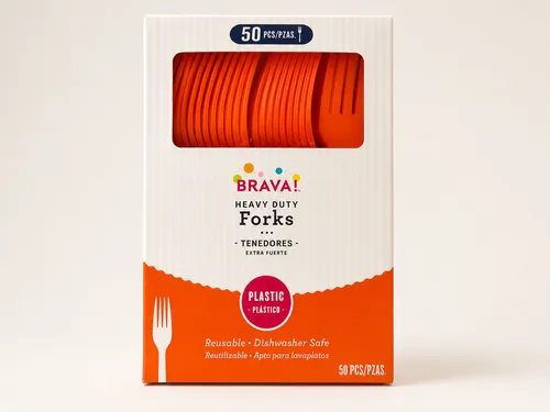 Forks- pack of 50 (Orange) 