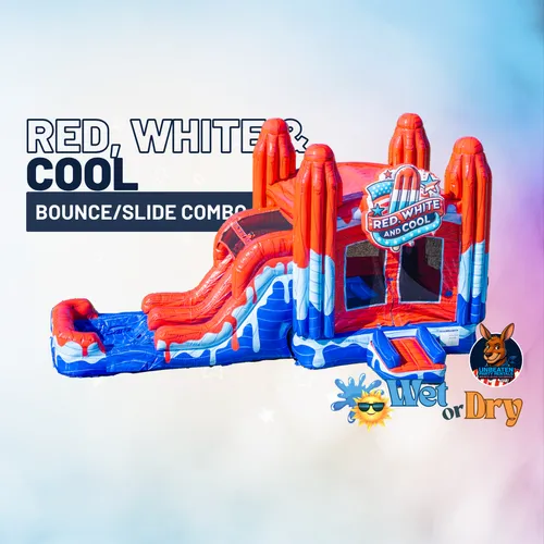 Red White & Cool Popsicle Bounce / Slide Combo