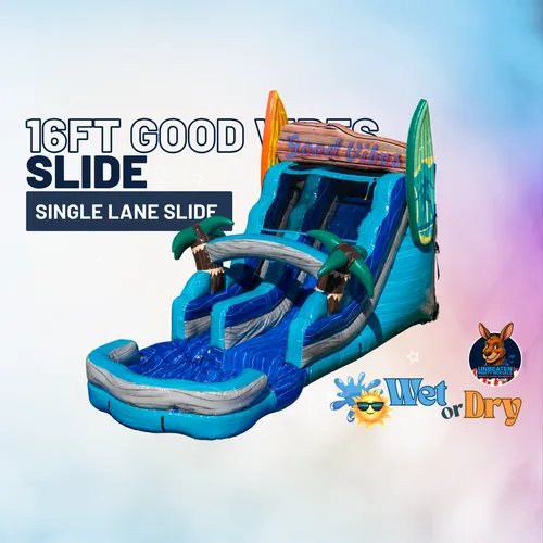 16 FT Good Vibes Single Lane Slide