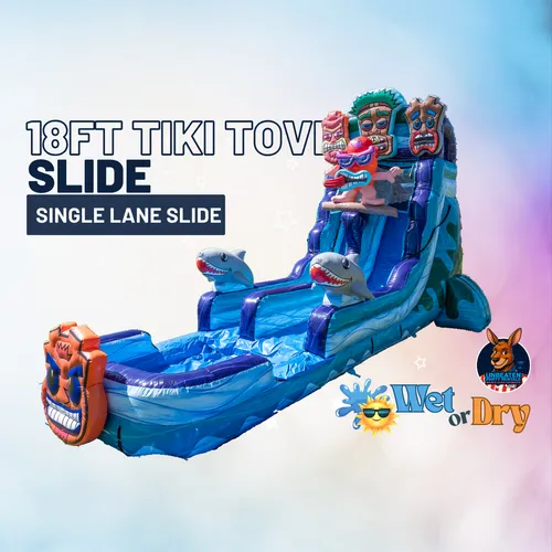 18FT Tiki Tovi Single Lane Slide 