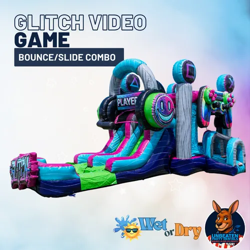 Glitch Video Gamer Bounce / Slide Combo