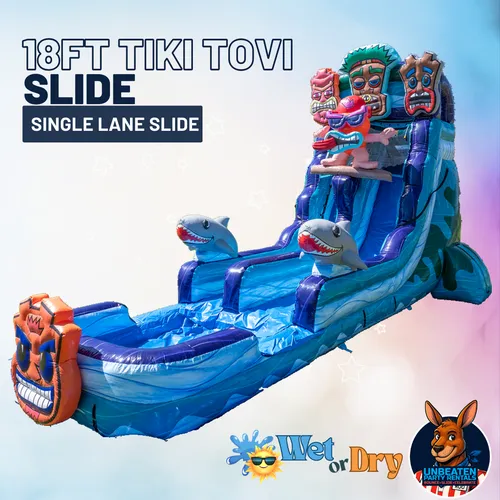 18FT Tiki Tovi Single Lane Slide 