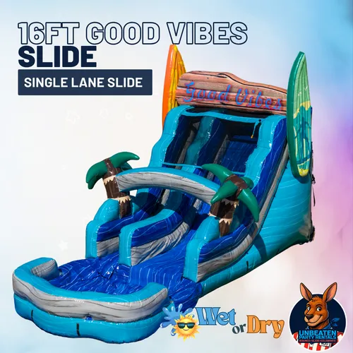 16 FT Good Vibes Single Lane Slide