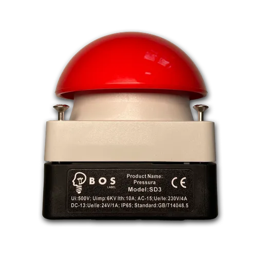 Slagdrukknop Rood Midi