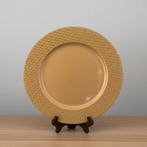 Gold Rim Charger Plates (Set of 10)
