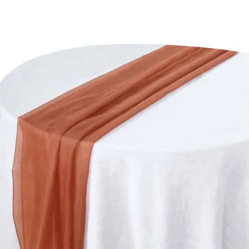 Terracotta Chiffon Runner