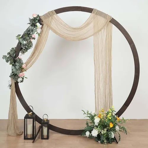 Beige Cheesecloth Drapery 20ft