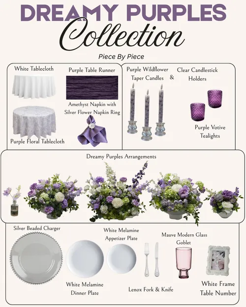 Dreamy Purples Tablescape Collection