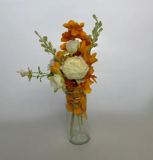 Orange Snapdragon Bud Vase