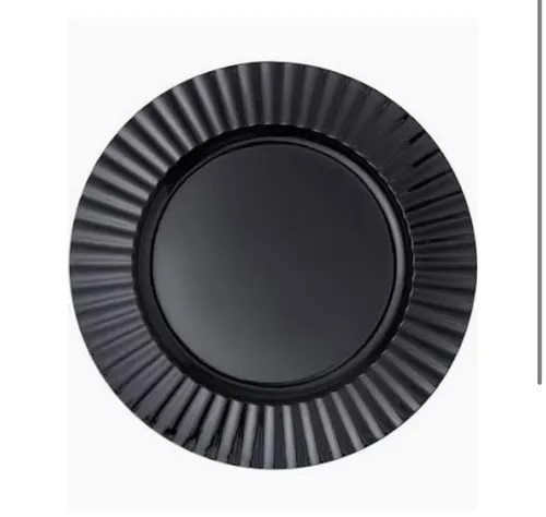 Black Fluted Charger