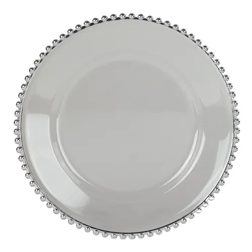 Silver Beaded Charger