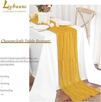 Mustard Yellow Cheesecloth Runner 5ft