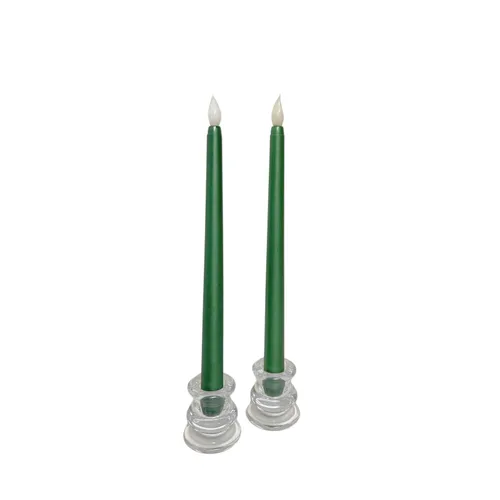 Emerald Green Flameless Taper Candle