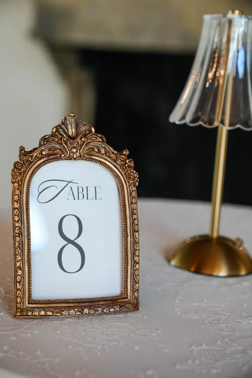 Gold Vintage Frame Table Number