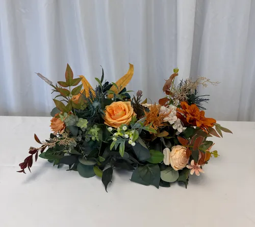 Teal Harvest Medium Floral Arrangement Centerpiece