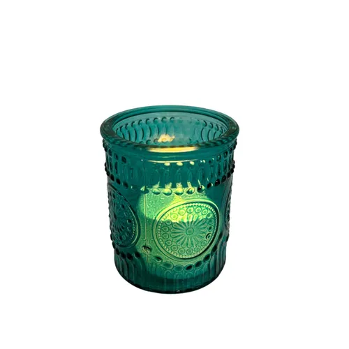 Teal Votive Candle Holder