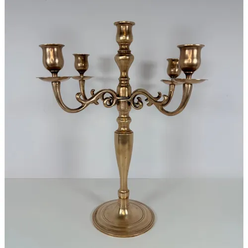 5 Arm Brass Candelabra