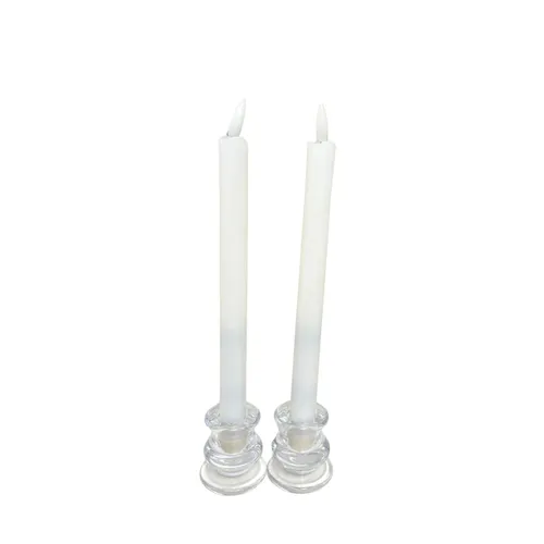 White Flameless Taper Candle