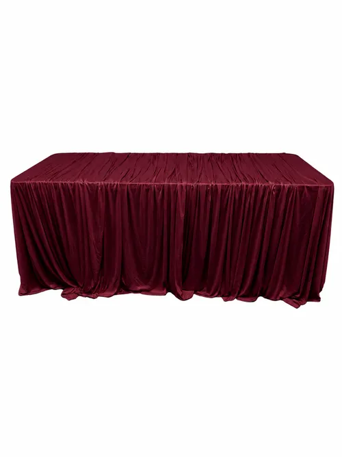 Burgundy Draped Tablecloth