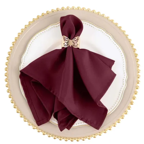 Burgundy Polyester Napkin 17