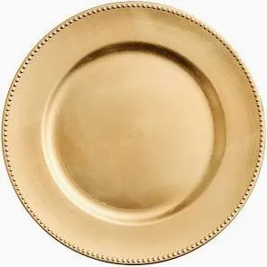 Gold Beaded Charger