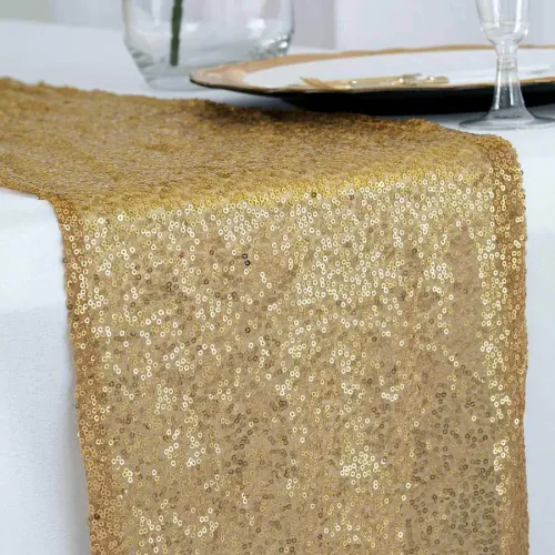 Gold Sequin Runner 9ft