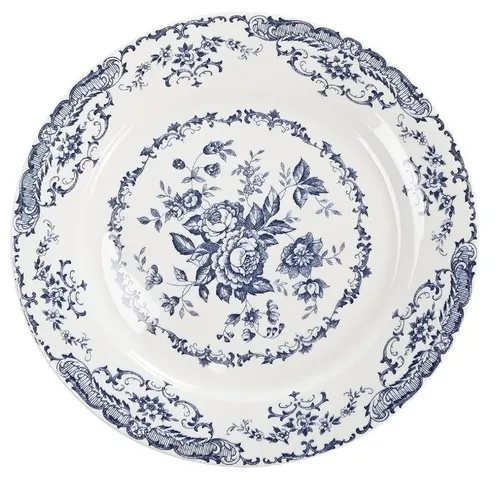 Blue Floral Dinner Plate 10.5