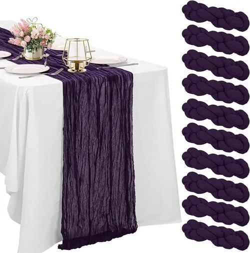 Purple Cheesecloth Runner 10ft