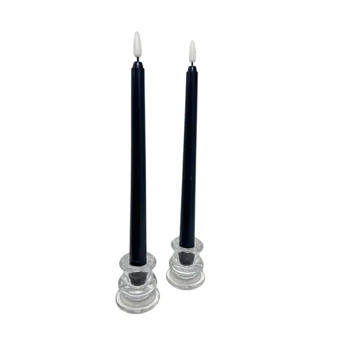 Black Flameless Taper Candle