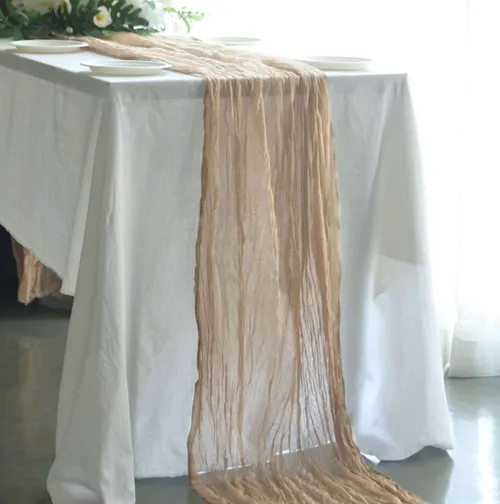 Beige Cheesecloth Runner 10ft