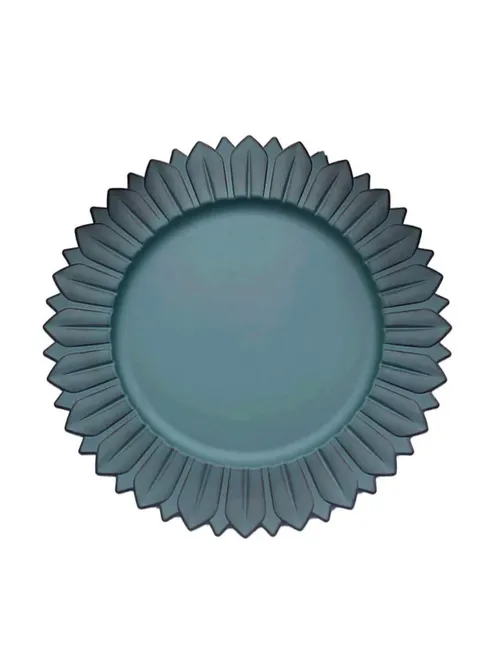 Teal Sunflower Charger