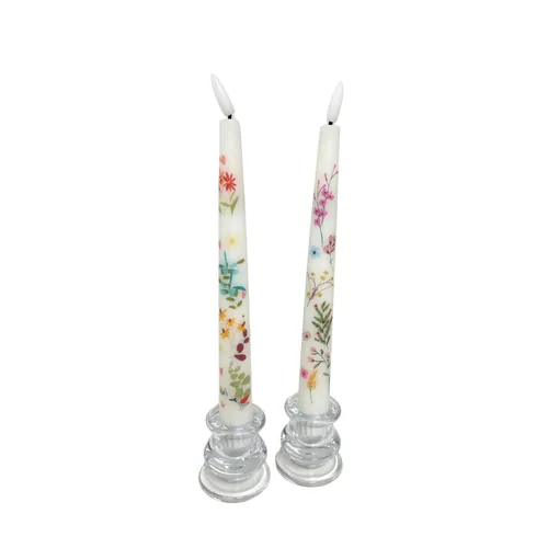 Wildflower Flameless Taper Candle