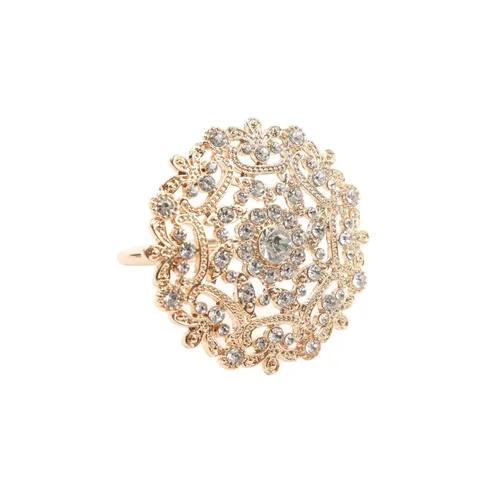 Gold Metal Rhinestone Napkin Ring