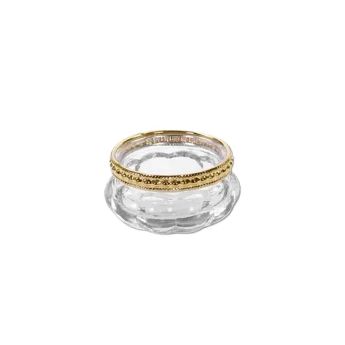 Gold Rim Antique Blossom Tealight Candle Holder