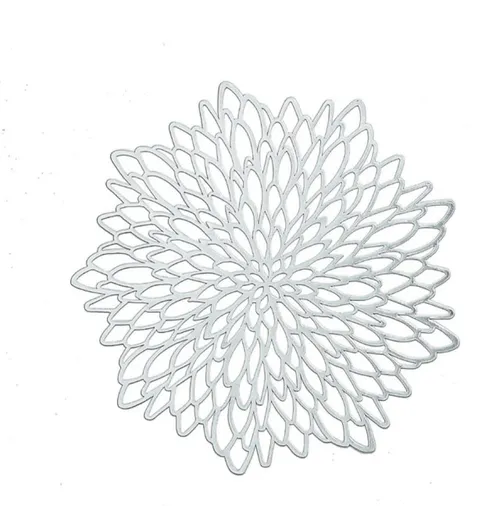 Silver Flower Placemat Charger
