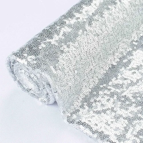 Silver Sequin Runner 9ft