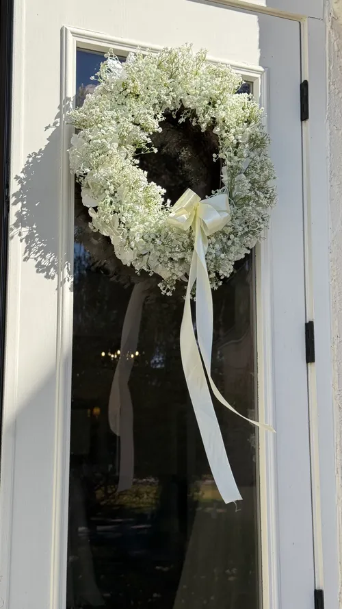 Whispers of White Door Wreath