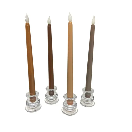 Natural Flameless Taper Candles
