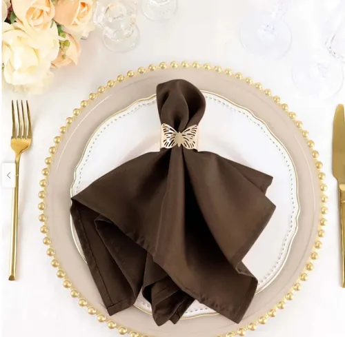 Chocolate Brown Polyester Napkin 17