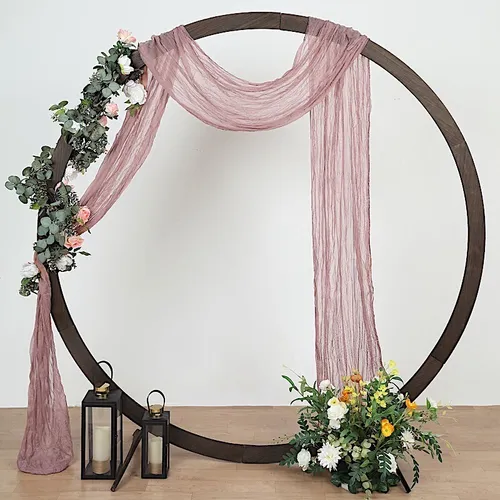 Dusty Rose Cheesecloth Drapery 20ft