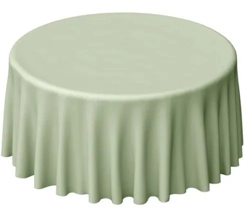 Sage Green Polyester Round Tablecloth 120