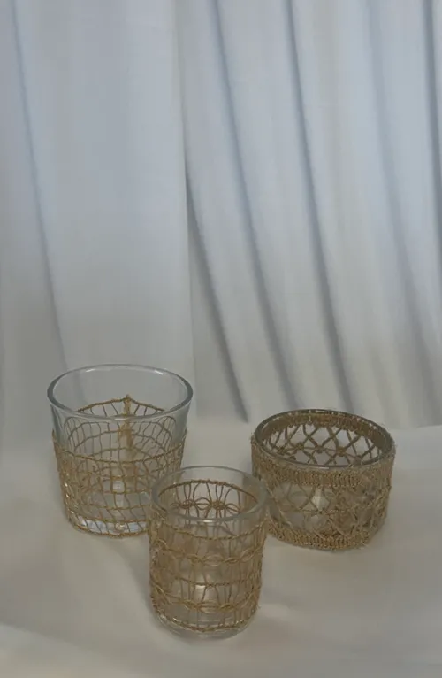 Natural Woven Votive Candle Holder