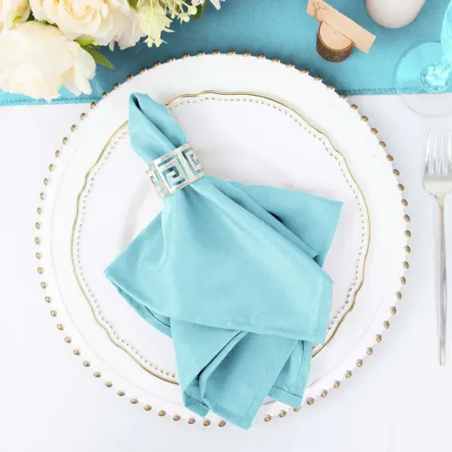 Light Blue Polyester Napkin 17