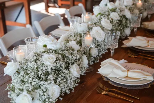 Whispers of White Medium Floral Arrangement Centerpiece