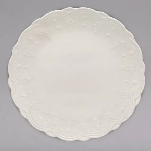 Ivory Lace Embossed Salad/Appetizer Plate 8