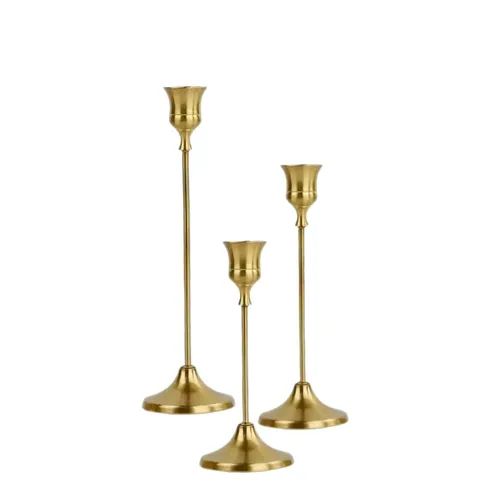 Gold Modern Candlestick Holder